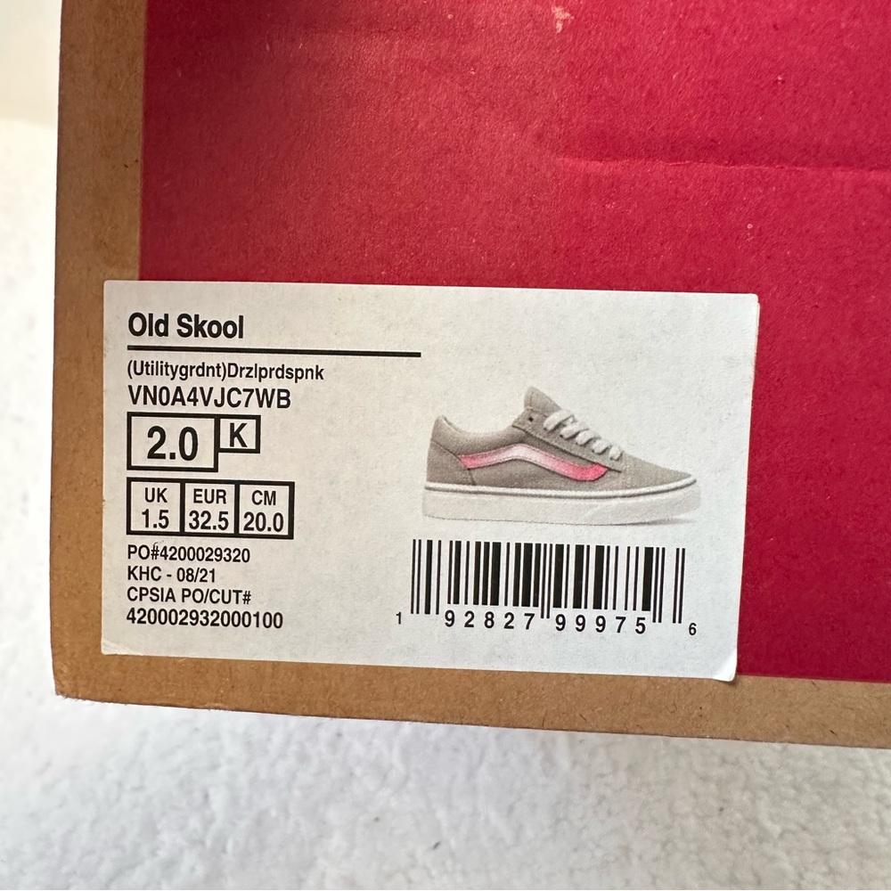 Kids Vans Sneakers in Gray and Pink - Picture 10 of 12